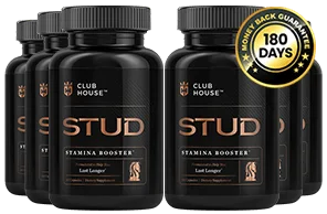 Clubhouse Stud capsule bottles, a six-bottle package with a 180-day guarantee seal